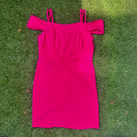 Teeze Me Dresses & Skirts - Pink Off-Shoulder Dress